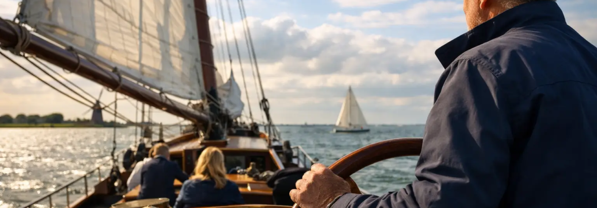 Zeilen IJsselmeer met schipper boeken