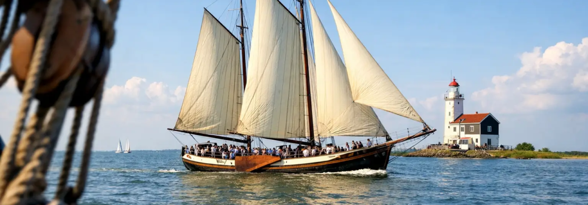 Traditioneel zeilen op het IJsselmeer met uw groep