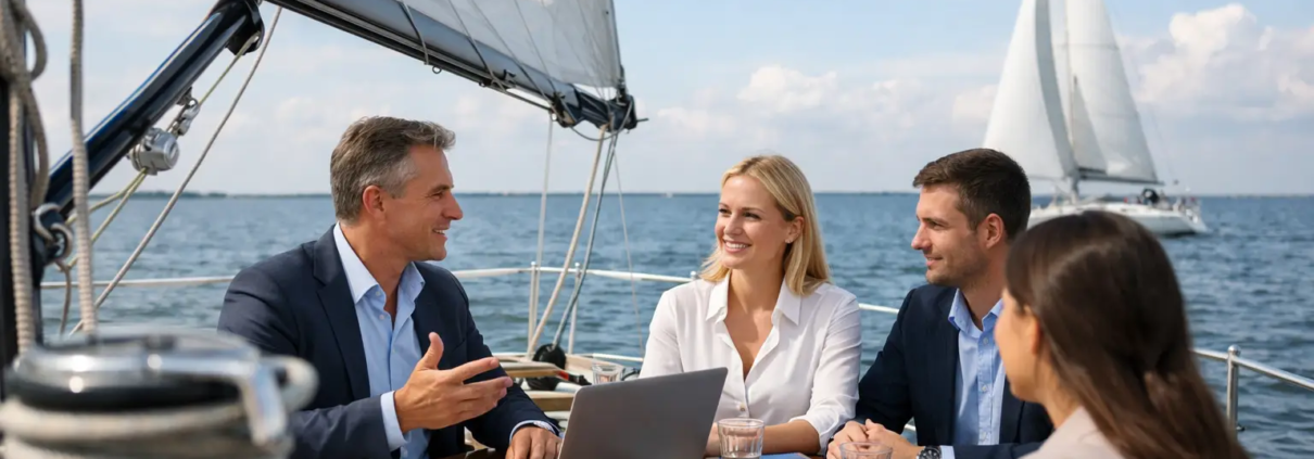 Zeilen combineren met vergadering op het IJsselmeer