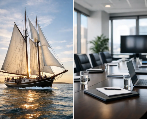 Zeilschip of vergaderlocatie vergelijken?