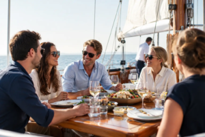 Groepscatering op het zeilschip voor uw gezelschap