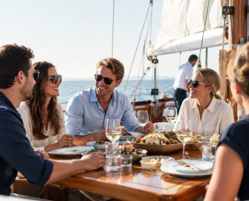 Groepscatering op het zeilschip voor uw gezelschap