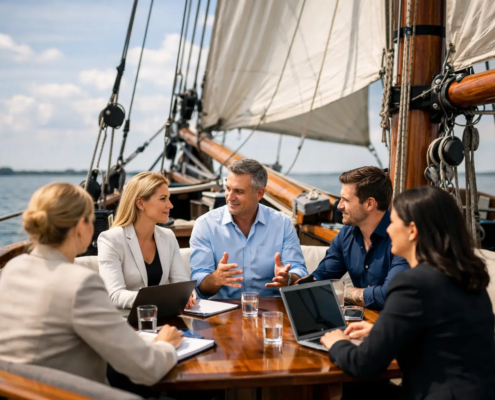 Vergaderen op zeilschip: een ervaring die bijblijft